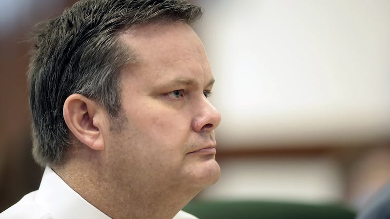 Chad Daybell sits during a court hearing, Aug. 4, 2020, in St. Anthony, Idaho. The trial of...