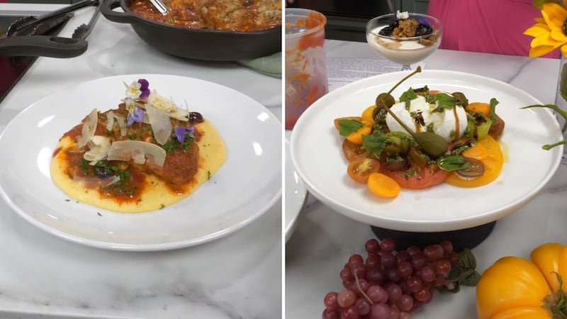 The dinner fits the mafia theme with a three-course meal of Italian food including chicken...