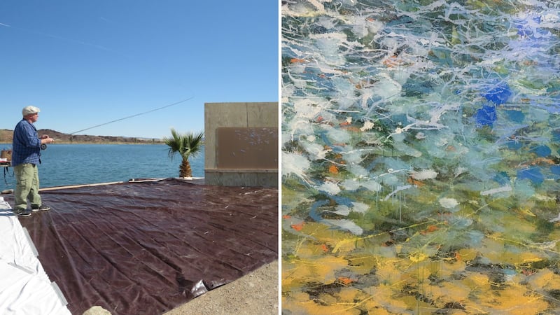 Artist Ben Miller sold his work for $15,000 at the Scottsdale Ferrari Art Week in March.