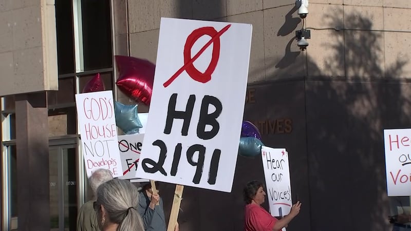 Many protesters came from a neighborhood near 40th Street and Shea where a Catholic Church is...