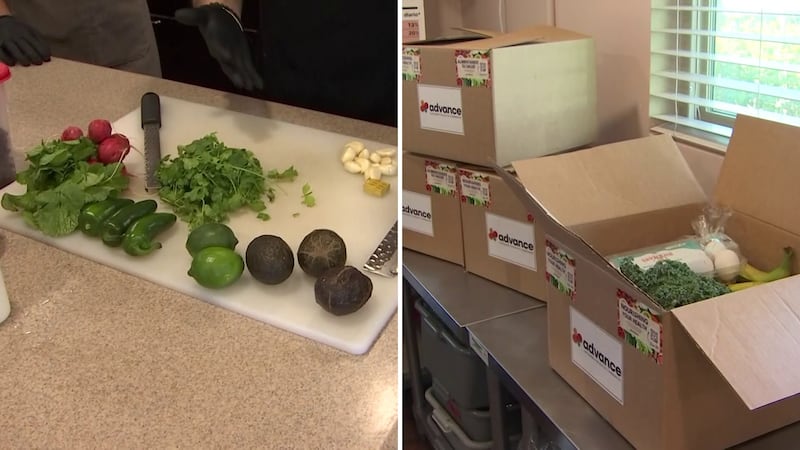 Hundreds of volunteers help throughout the year to cook meals with locally sourced ingredients...