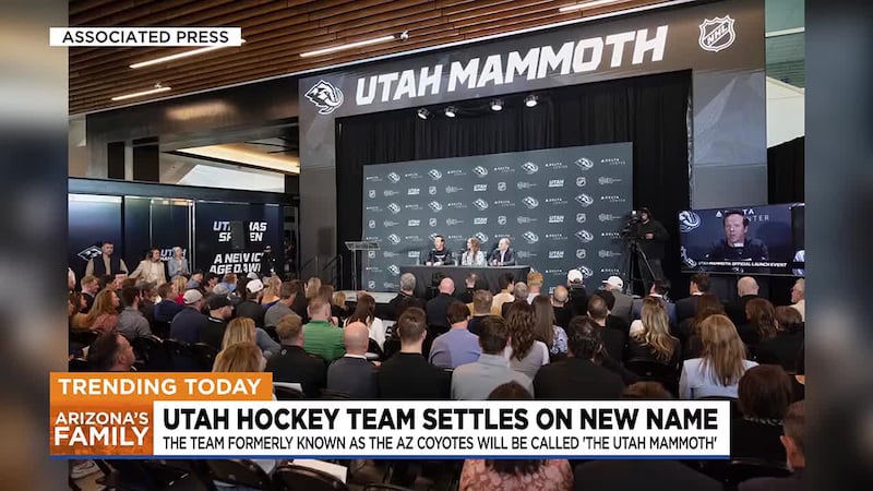 The former Arizona Coyotes moved to Utah and now have a new name, the Utah Mammoth.