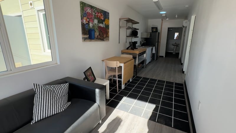 Family Promise of Greater Phoenix is almost done building a temporary housing community out of...